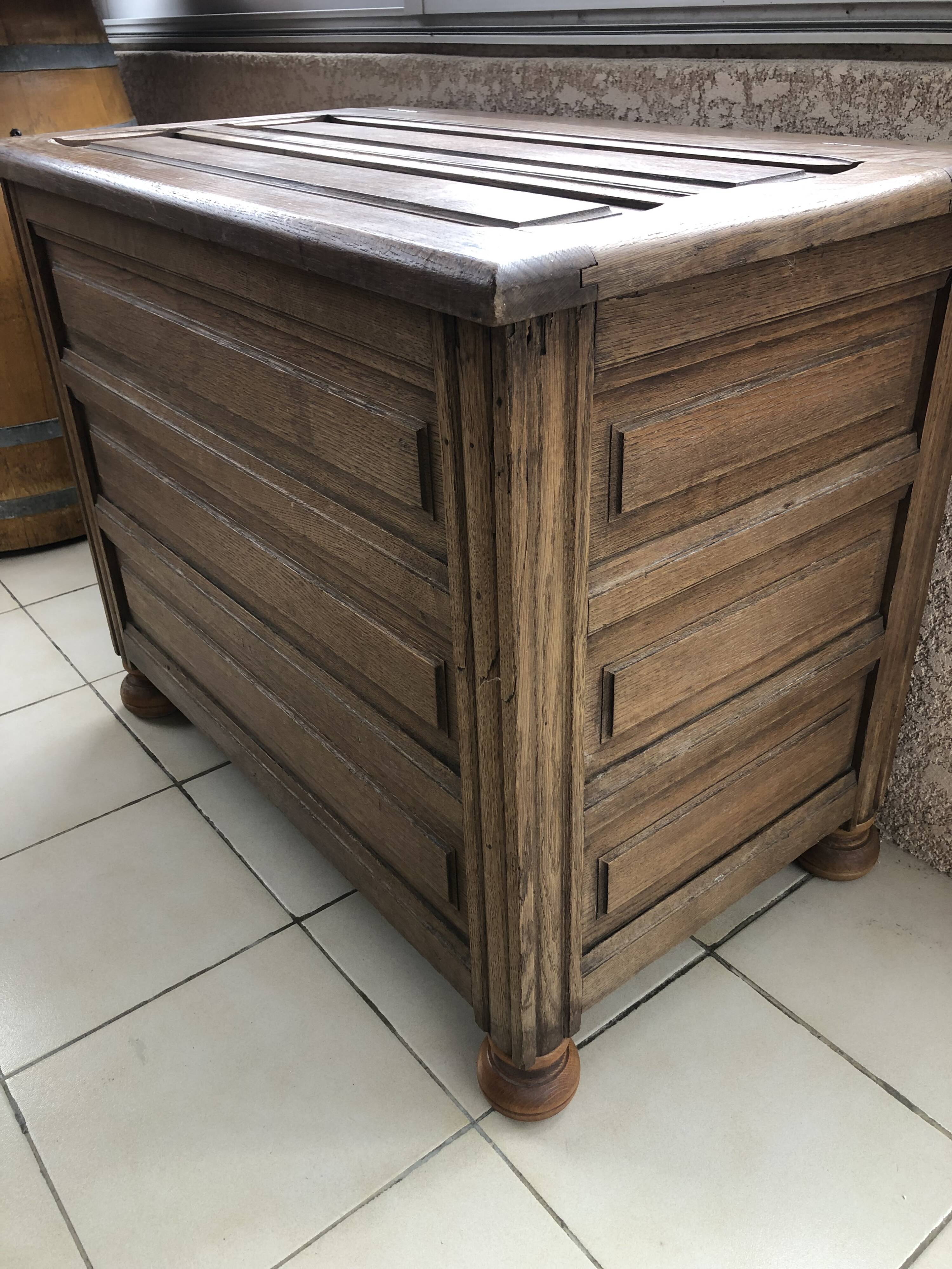 Large antique wooden chest