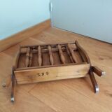 Turned wooden magazine holder