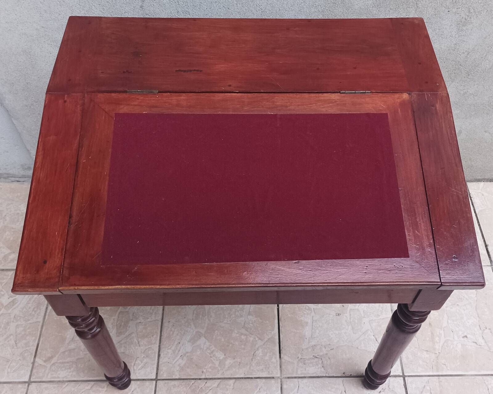 19th-century walnut writing desk