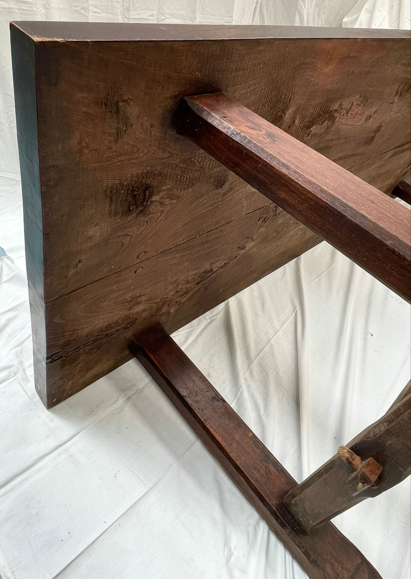 Solid elm farmhouse table