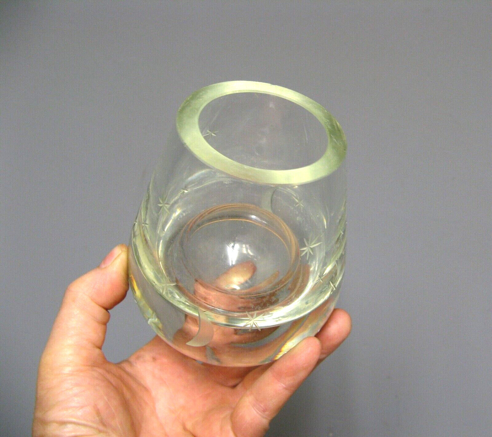 Double-sided bohemian crystal vase from the 50s/60s.