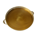 Solid brass tray with handles