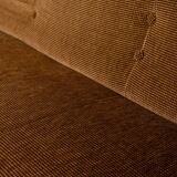 Vintage 60s convertible sofa in two-tone fabric italian design