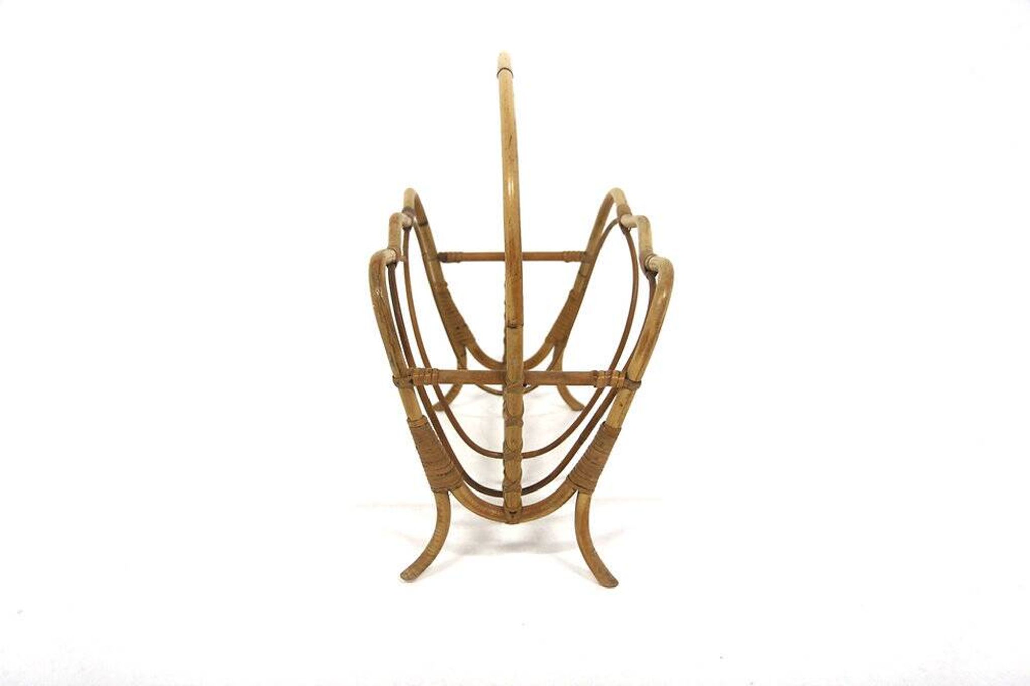 Porte-revues scandinave en rotin, Suède, 1950