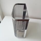 Corbeille murale industrielle en inox