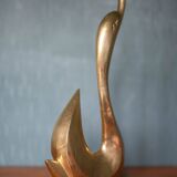 Large model swan, brass swan, swan statue, made in India, interior decoration