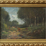 Un chemin avec des vaches Vittorio Bussolino (Turin 1853-1922)