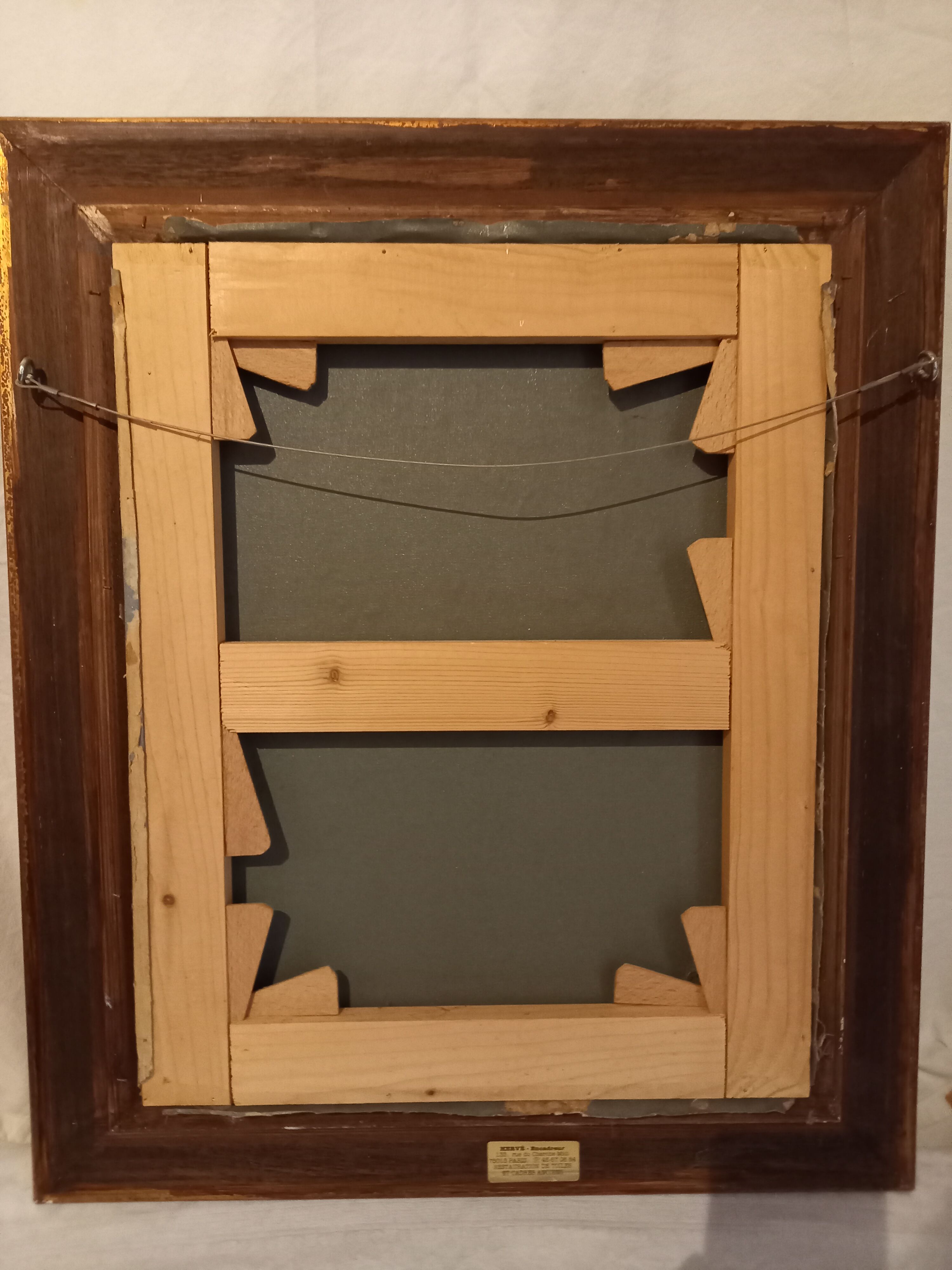 Old painting, oil on canvas, representing a bouquet of flowers, mid-twentieth century