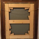 Old painting, oil on canvas, representing a bouquet of flowers, mid-twentieth century