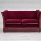 1960s, Danish "Spanish" sofa, original condition, furniture velour, ash wood legs.