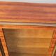 Art Deco showcase 1930 Zebrano, Sycamore and brass foot mustache