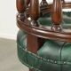 Chaise de bureau Chesterfield de style anglais en cuir vert