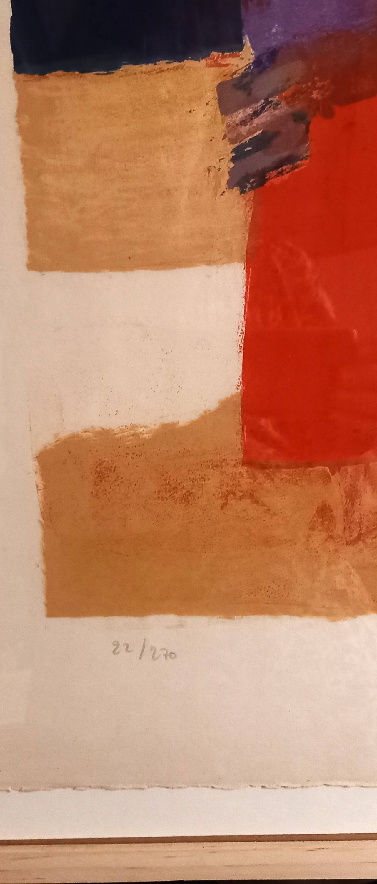 Lithograph by Bernard Cathelin, Mexican Market, 1965