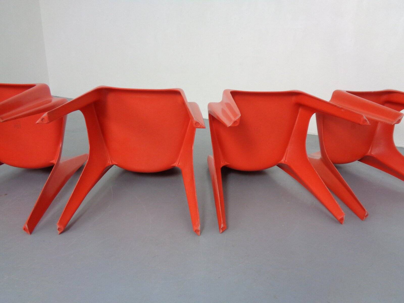 B1171 Fiberglass Stacking Chairs by Helmut Bätzner for Bofinger, 1960s, Set of 4