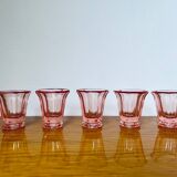 Verres à liqueur rose