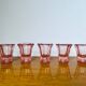 Verres à liqueur rose