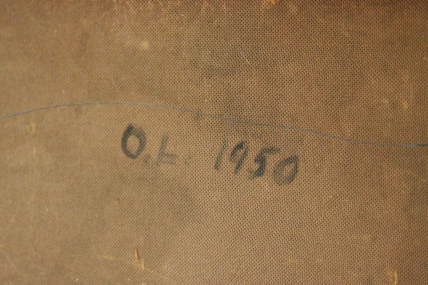 Original Swedish oil on panel – signed "O. Ln", 1950