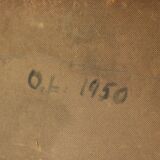 Original Swedish oil on panel – signed "O. Ln", 1950