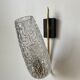 Gold metal and chiseled glass wall lamp