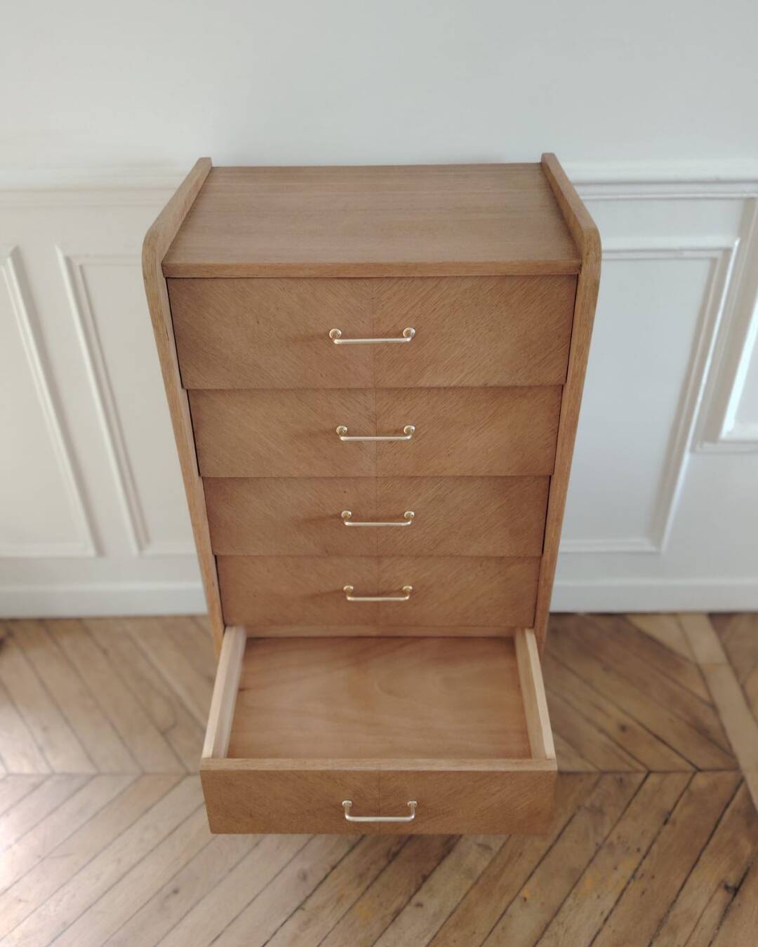 Renovated vintage chest of drawers, Scandinavian style, 1950s-60s.