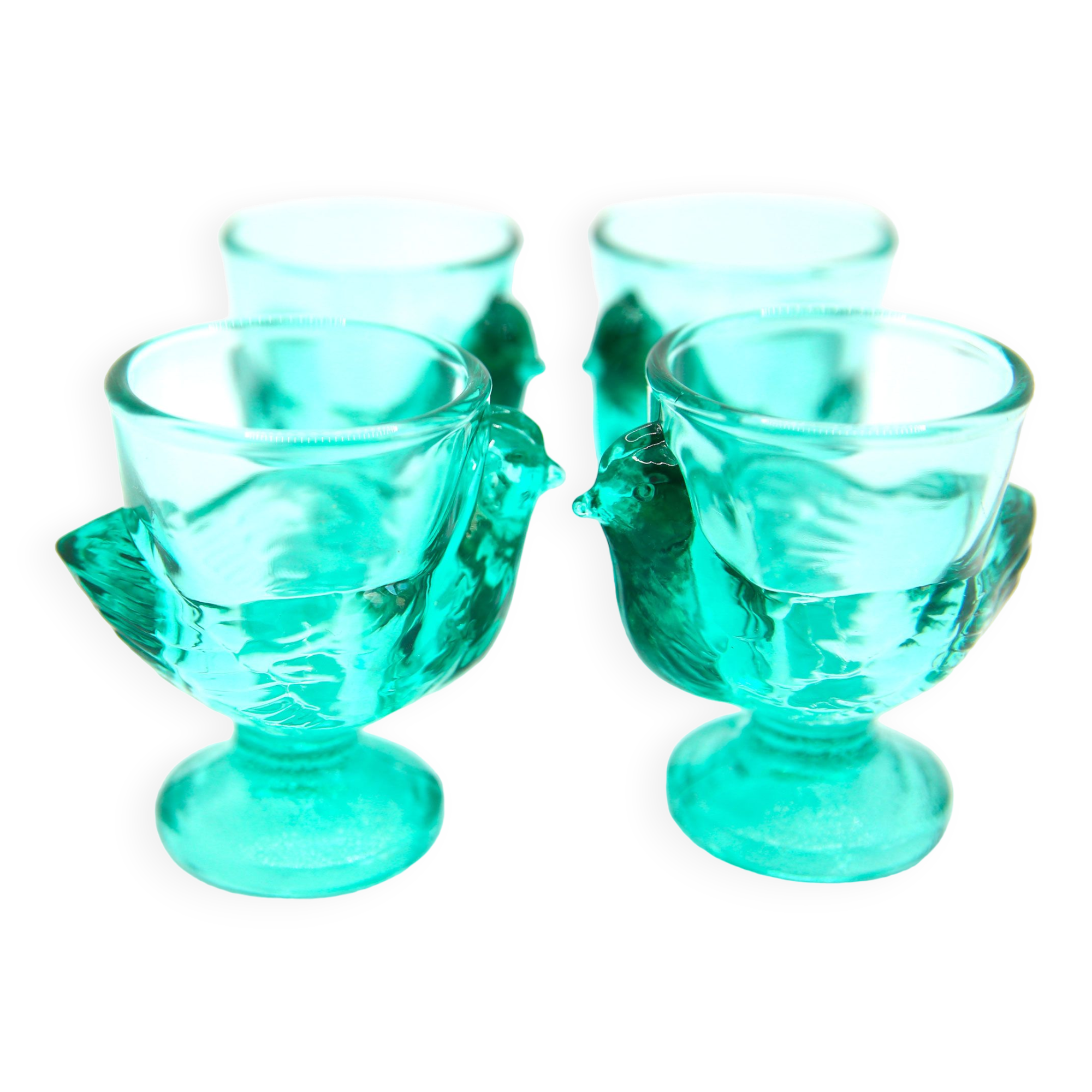 Set of 4 Luminarc coquetiers in glass