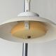 Vintage white metal pendant light - up and down system - Space Age Design