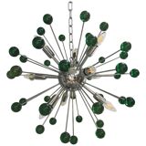 Lustre spoutnik en verre de murano « star » émeraude
