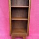 High wooden shelf with compass base vintage 1950
