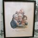 Color lithograph "the oyster eaters" Léopold Boilly