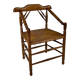Dutch Antique Oak and Rush Chair, 1930s