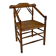 Dutch Antique Oak and Rush Chair, 1930s
