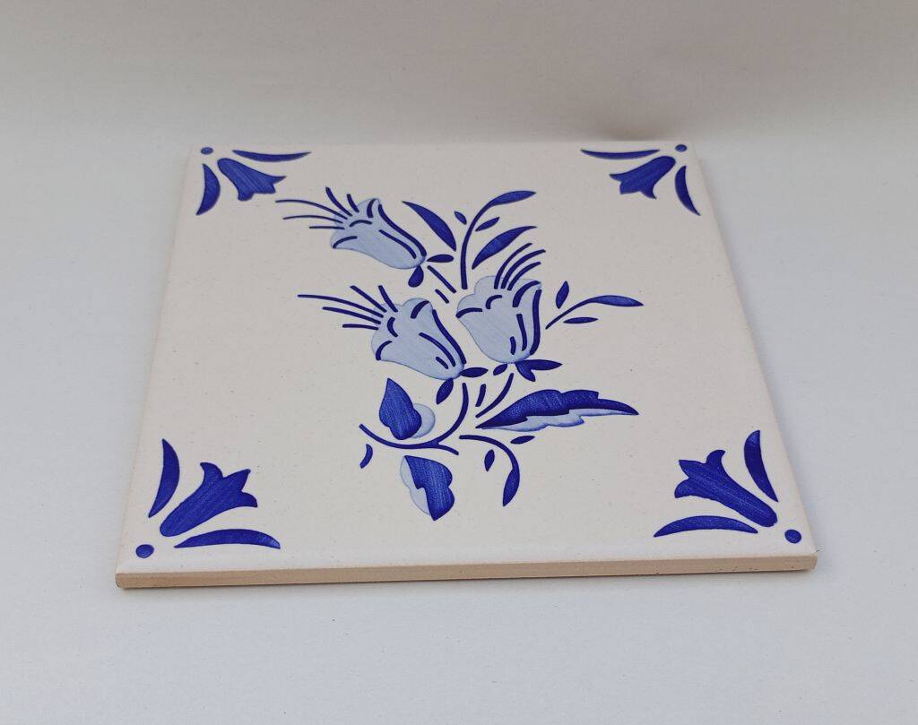 Vintage Hand-Painted Portuguese Azulejos Tiles - 15x15 cm