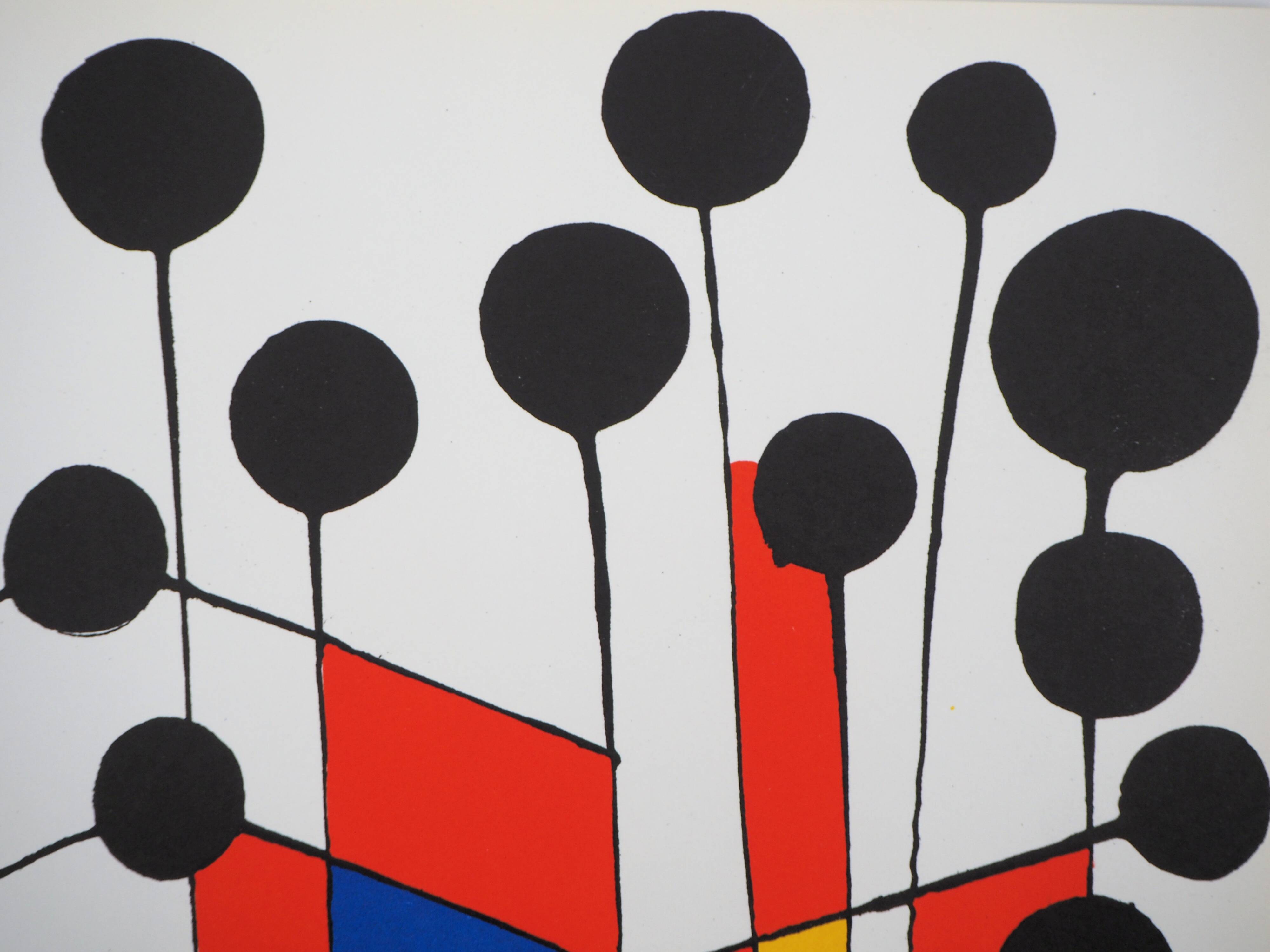Alexander Calder: Mosaic and Black Balloons - Original Lithograph