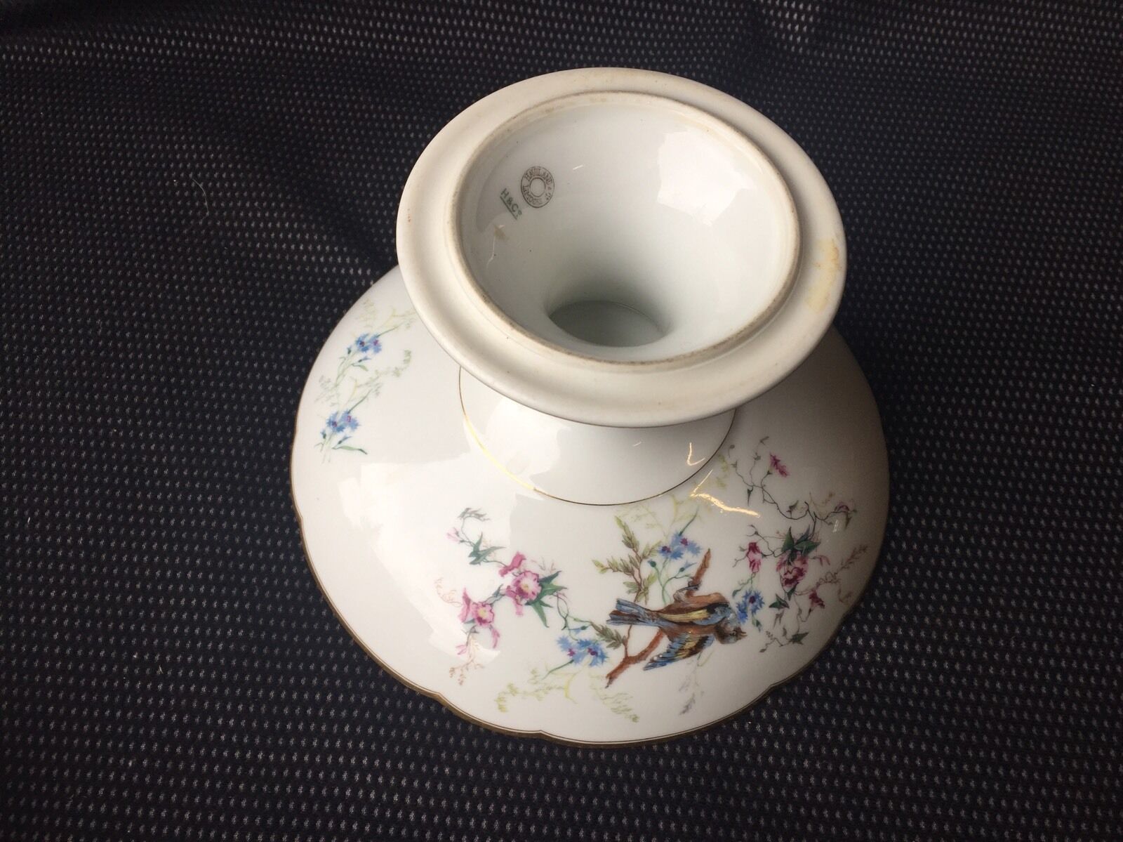 Service - dessert porcelain limoges Haviland H-c decoration flowers birds