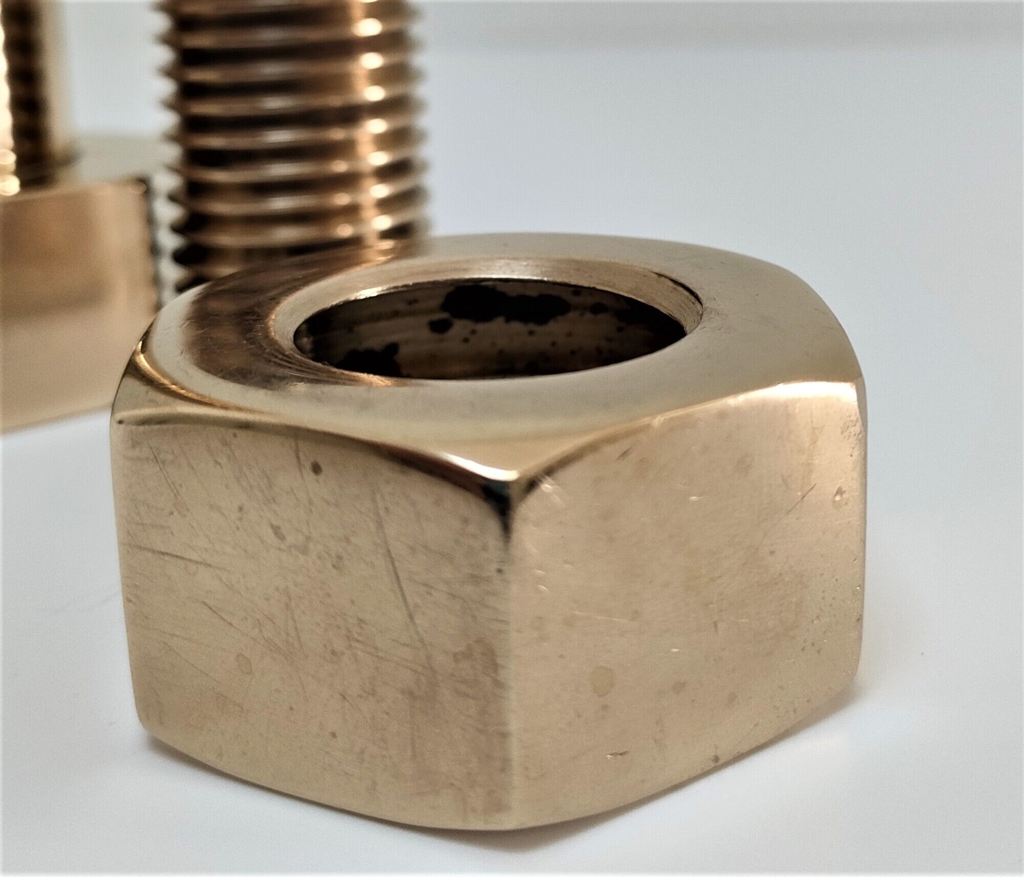 Box case solid brass shape nut bolt design 70s