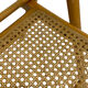 Set of four vintage folding chairs with webbing and wood 1970s