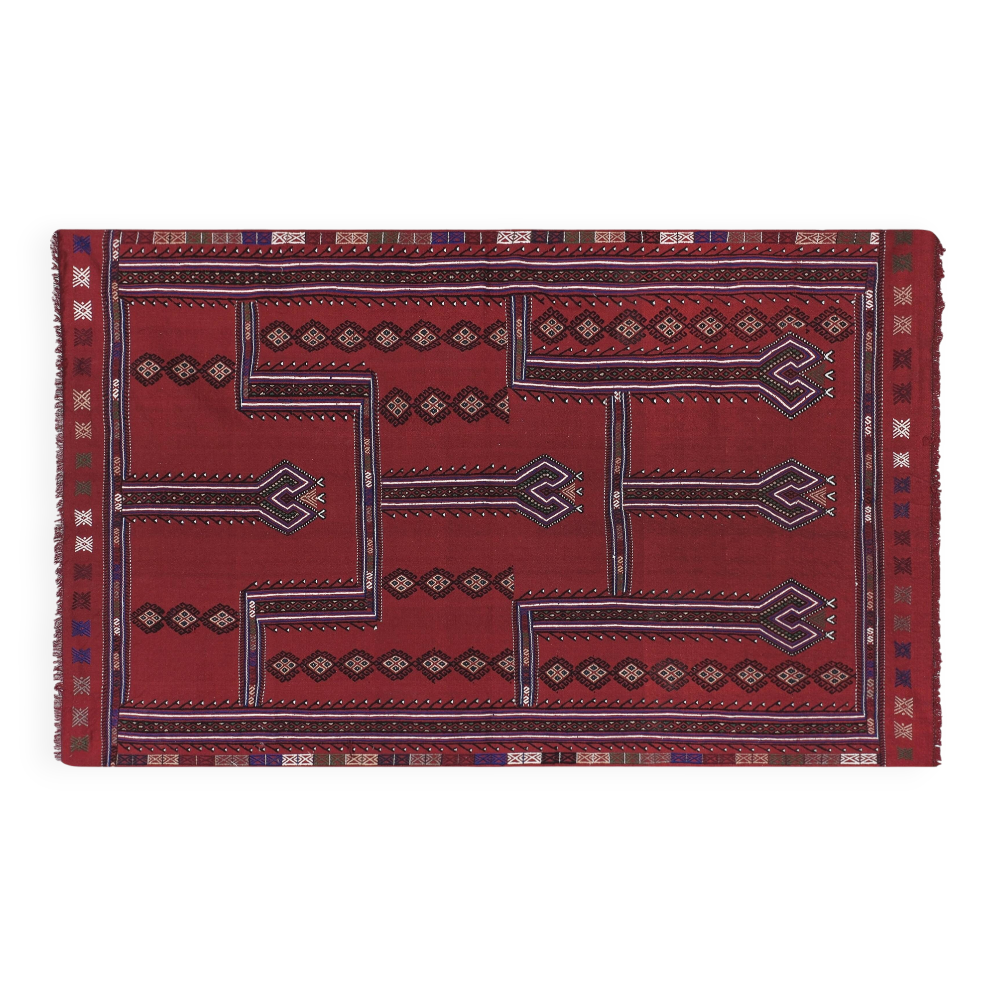 Vintage Turkish Oushak Rug Handwoven 144x240 cm