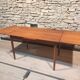 Table vintage scandinave en teck avec deux rallonges
