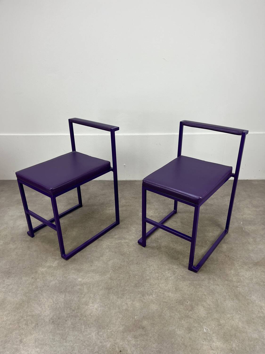 2 postmodern design chairs, 80s