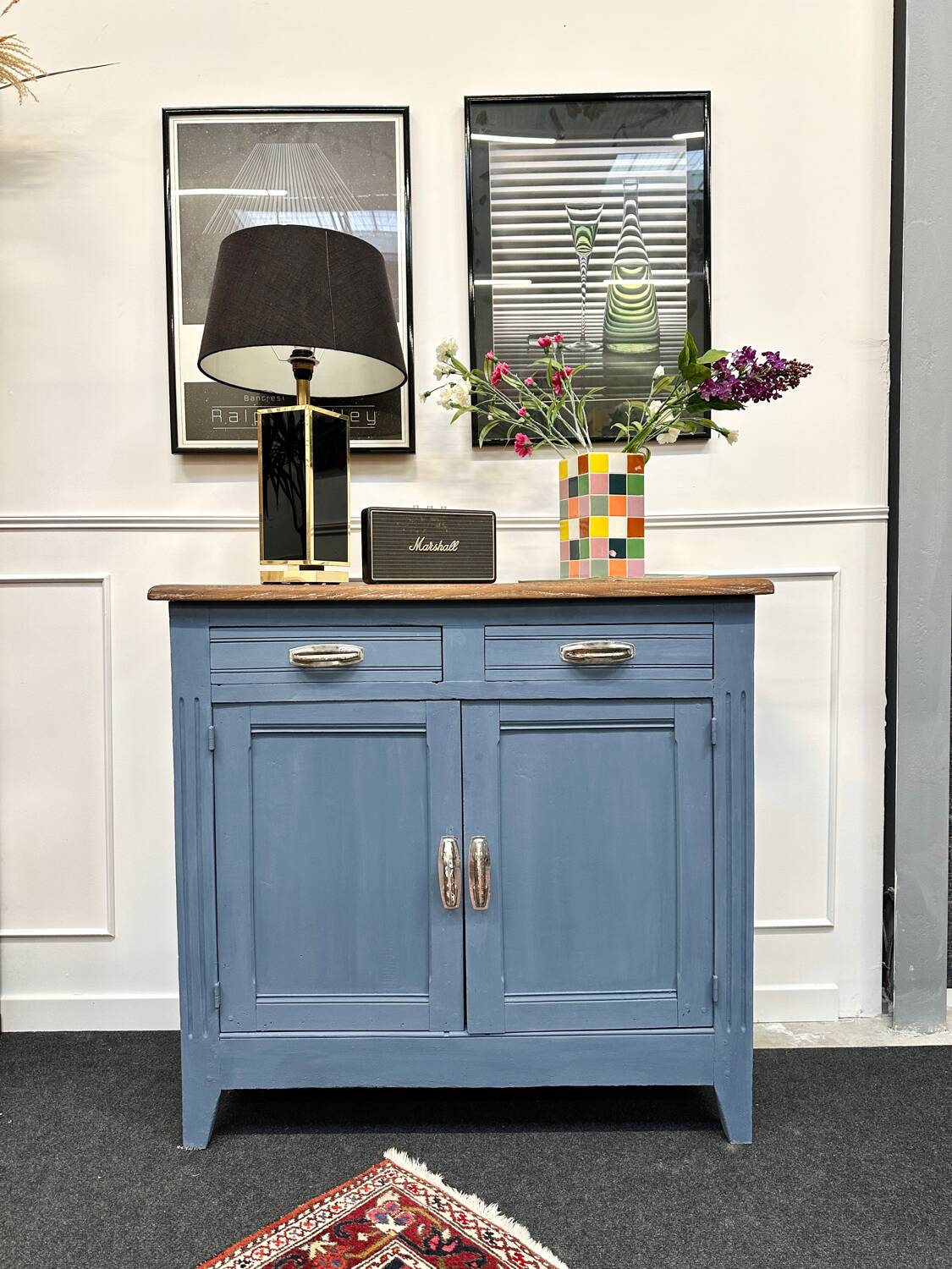 Blue Parisian sideboard