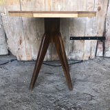 Vintage octagonal wood table