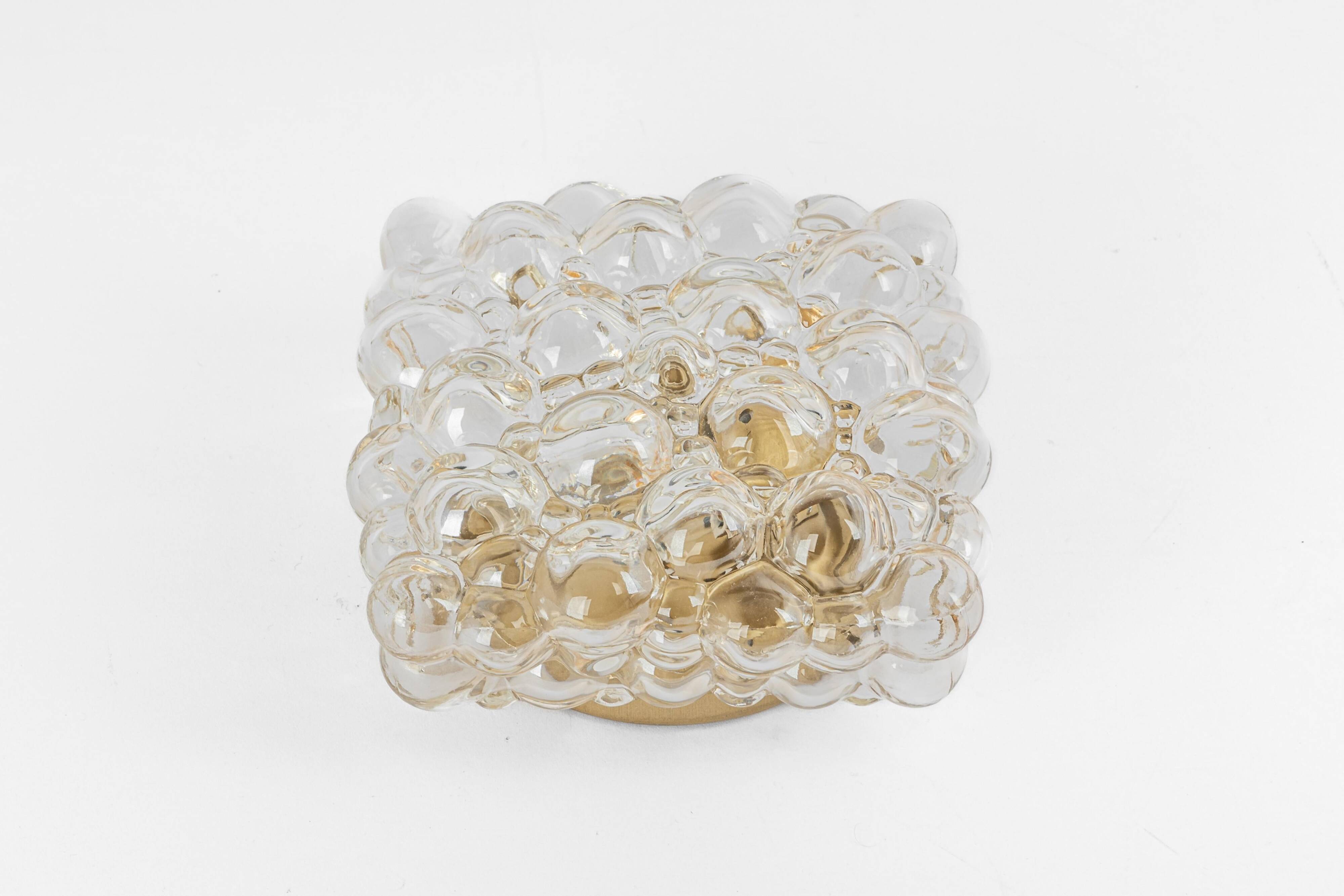 Globe Glass Wall Light in Amber by Helena Tynell, Limburg, Germany