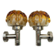 Pair of N Leuchten Wall Sconces Bubble Glass