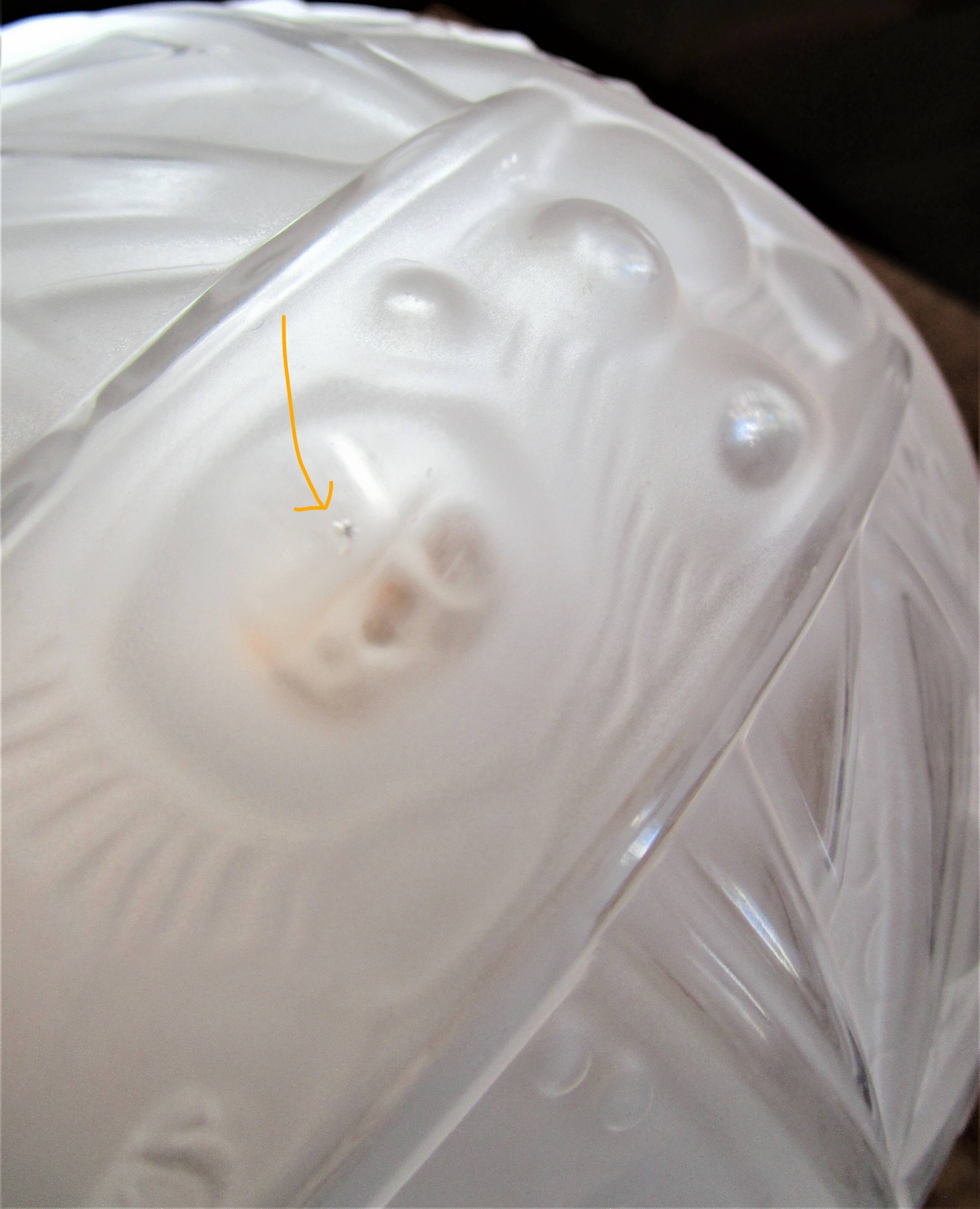 Globe glass ball Muller Brothers Art Deco 30s