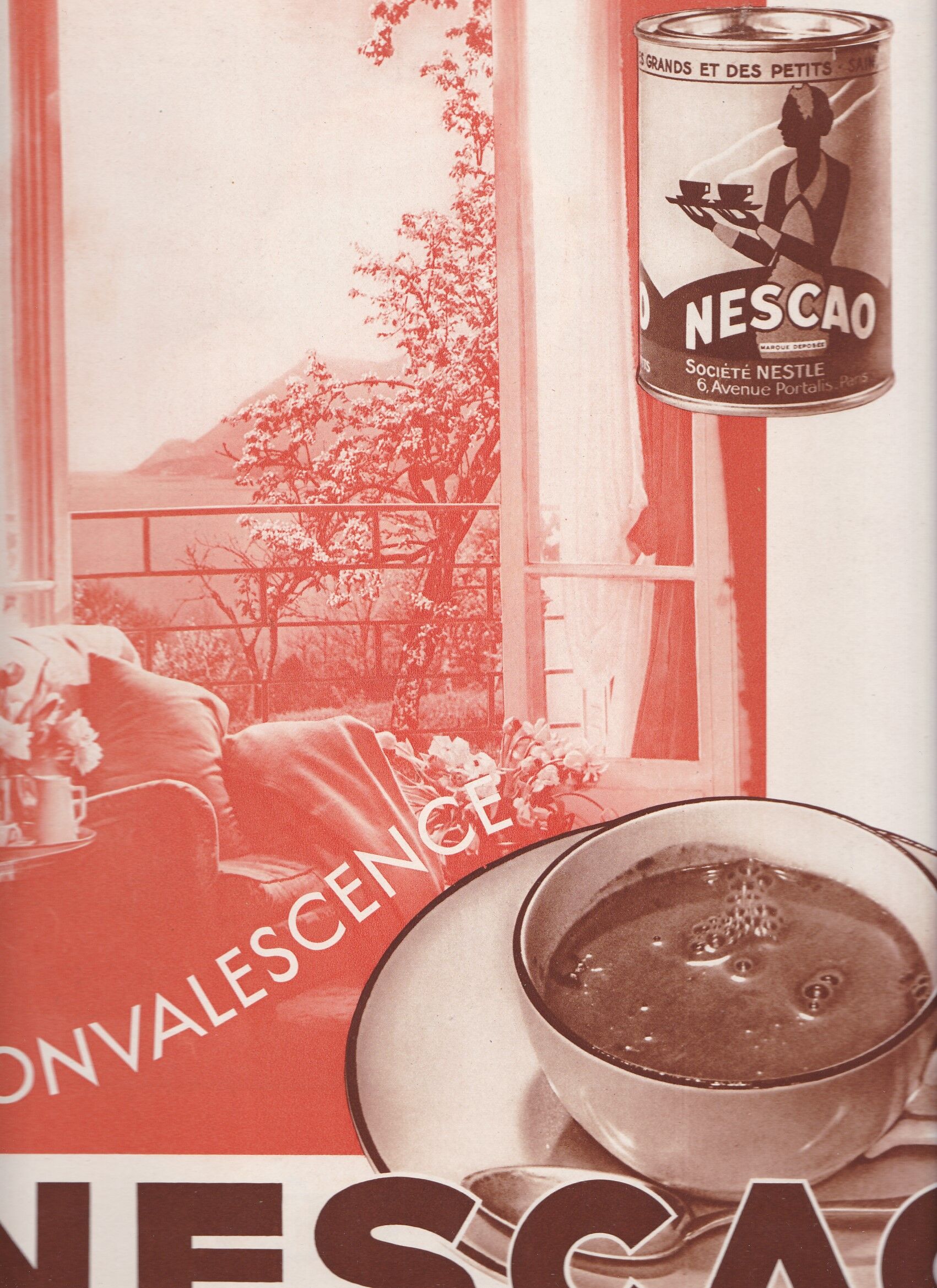 Publicité Nescao Nestlé issue d'une revue d'époque