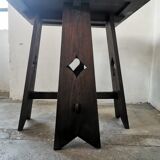 Arts and crafts style oak side table, 1950s