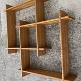 Small vintage modernist asymmetrical wall shelf 1980