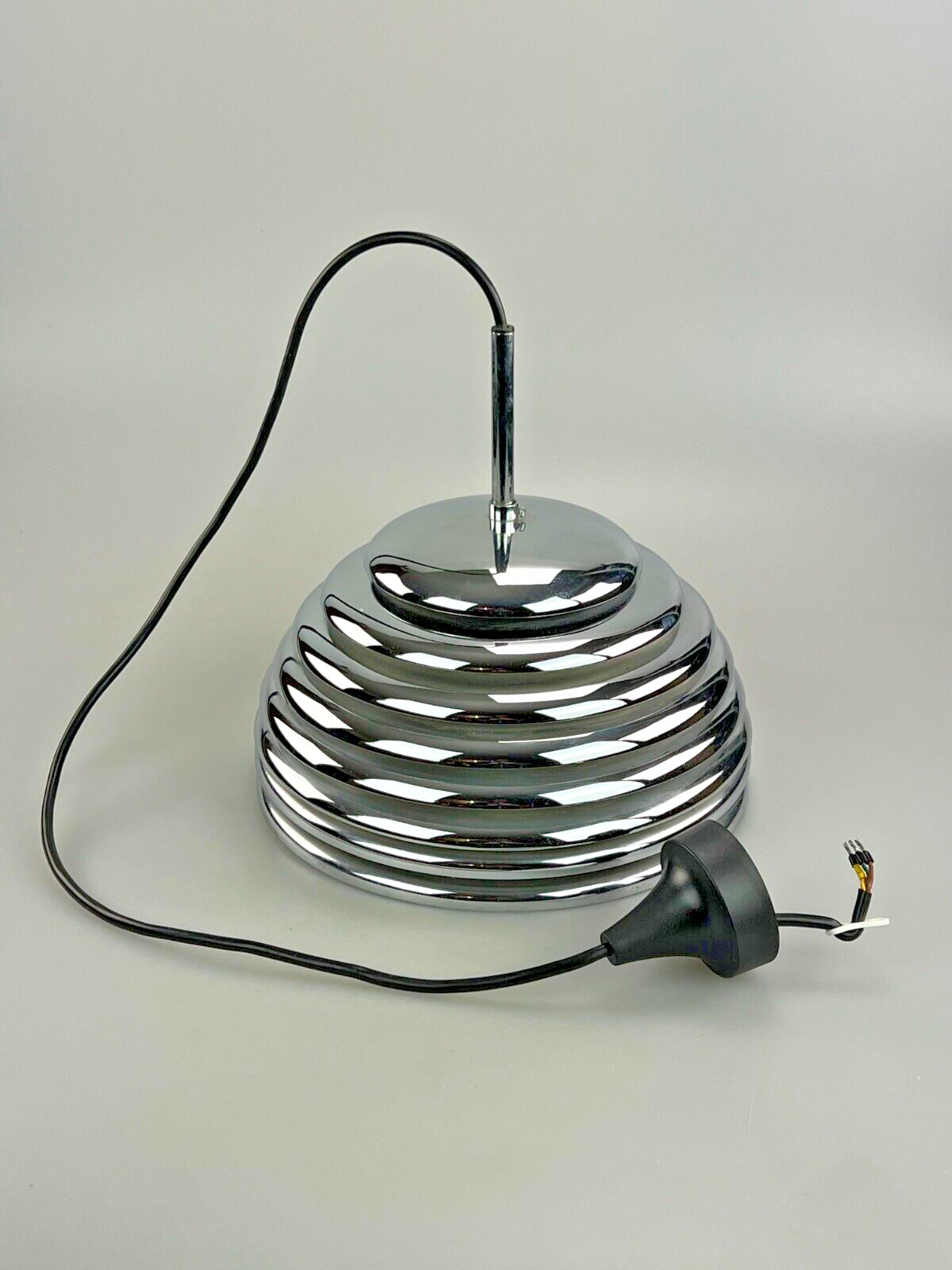 Kazuo Motozawa Saturno chrome design pendant light from the 60s