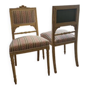 Paire de chaises Louis XVI