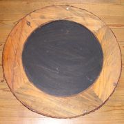Woven wicker sun mirror 59cm